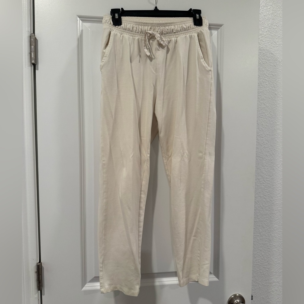 A New Day Cream Drawstring Joggers/Pants